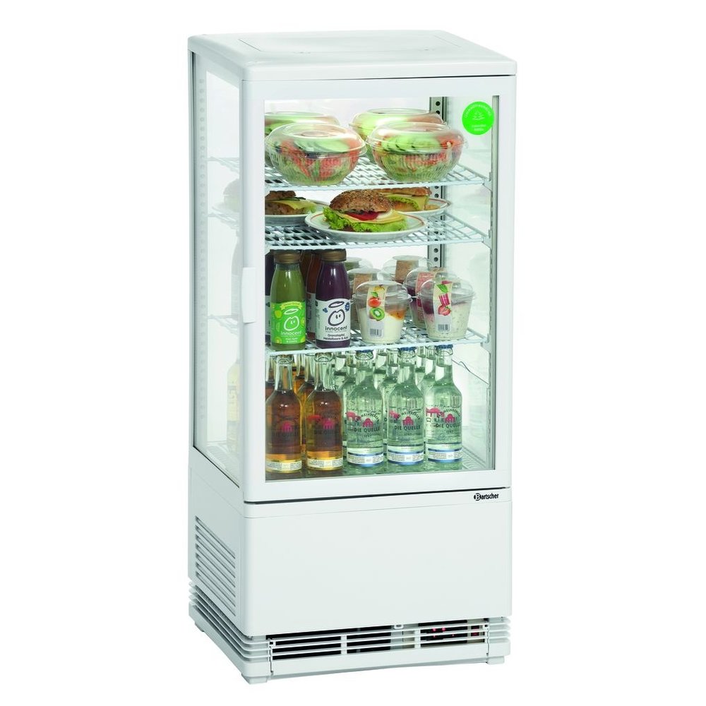 Bartscher Koelvitrine | 78l | Wit | +2°c/+12°c | 4 Niveaus | 435x385x960(h)mm