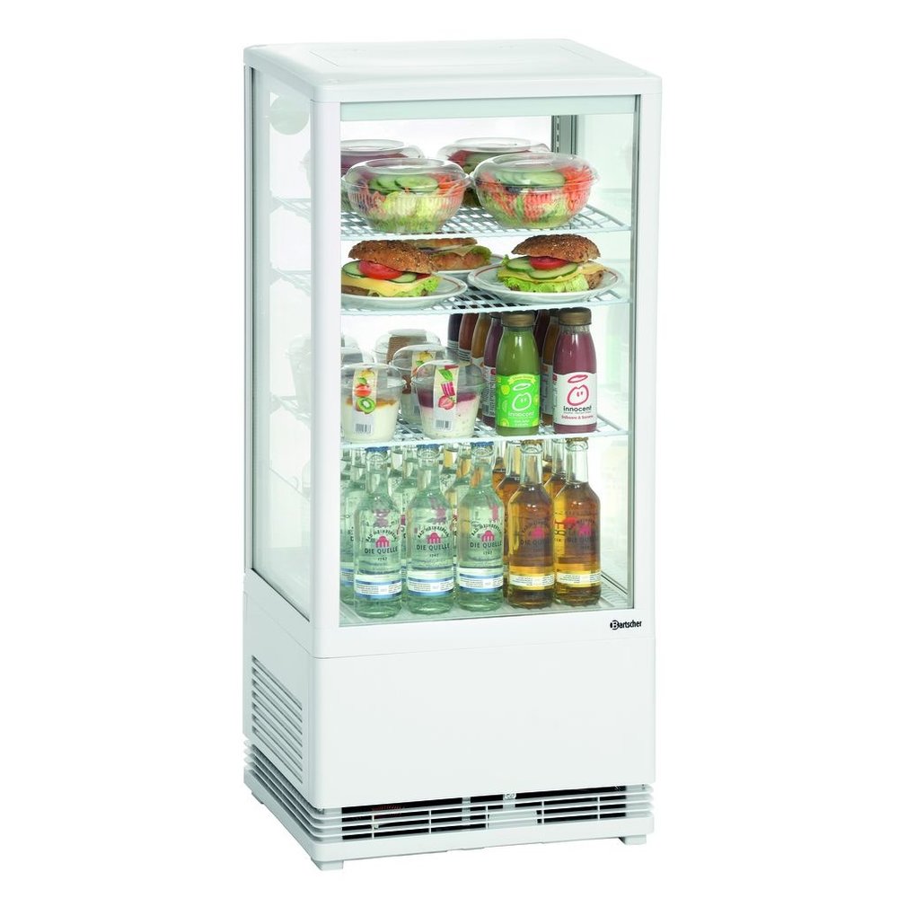 Bartscher Koelvitrine | 78l | Wit | +2°c/+12°c | 4 Niveaus | 435x385x960(h)mm