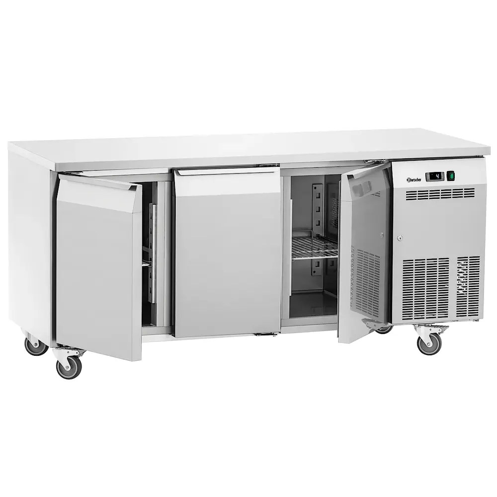 Bartscher Koelwerkbank | Easy | 425l | 3 Deuren (1/1 Gn) | 0°c/+8°c | Geforceerd | Wielen (geremd) | 1800x700x850(h)mm