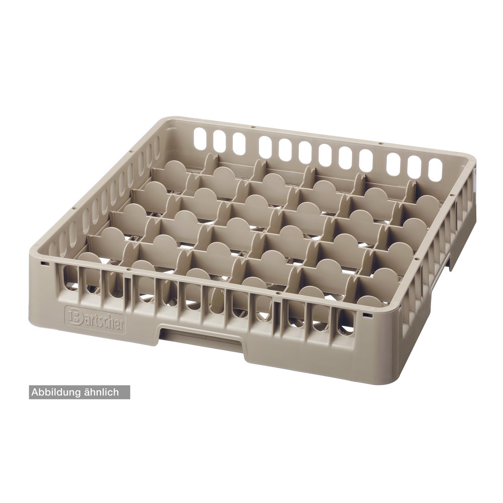 Bartscher Glazenkorf Kunststof Bruin | 36 Vakken | 500x500x225(h)mm