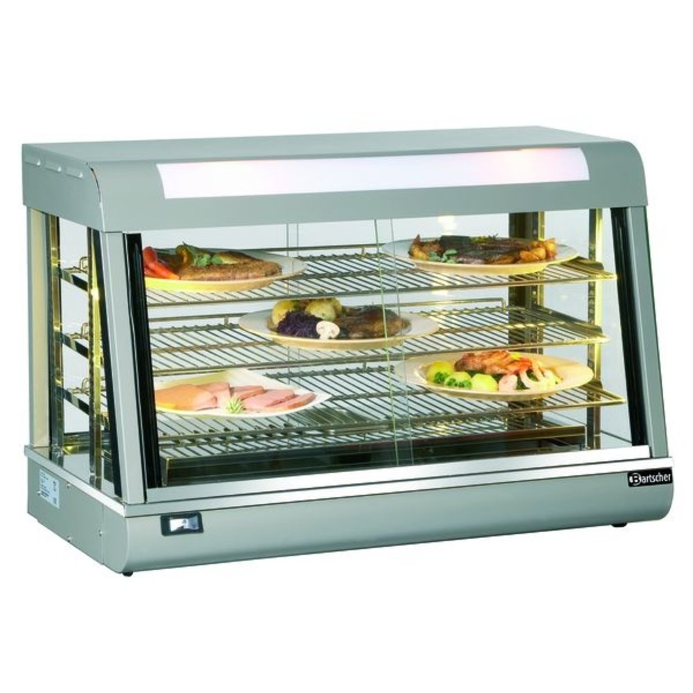 Bartscher Warmhoudvitrine | Deli II | 152l | 1.8kw | Schuifdeuren Beide Zijden | 900x480x590(h)mm