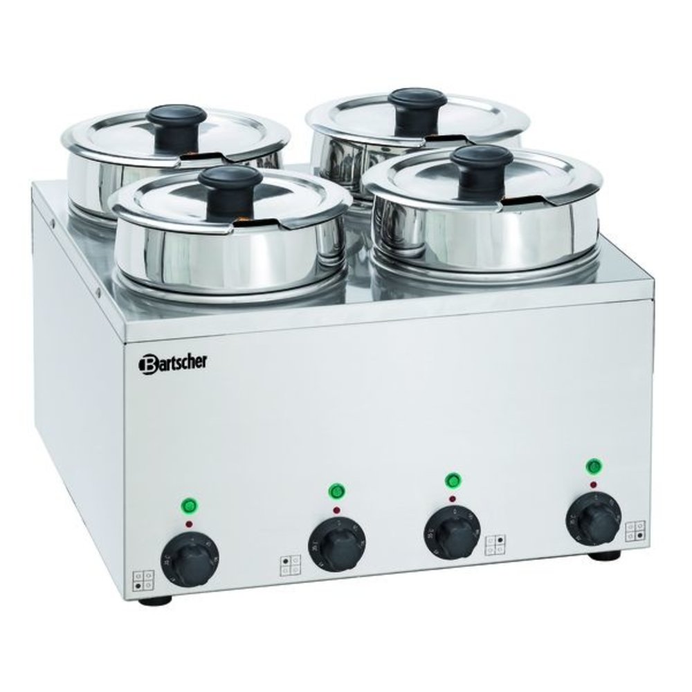 Bartscher Bain Marie | Hotpot | Rvs | 4x 3.5l | 230v | 415x415x320(h)mm