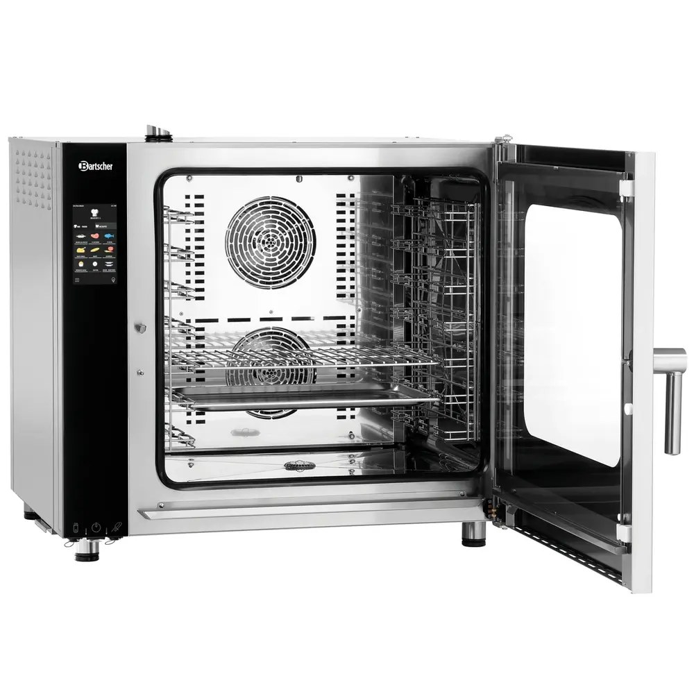 Bartscher Combisteamer | Silversteam2 | Elektrisch | 7 Niveaus (1/1 Gn) | 50°c/300°c | 12.6kw (400v) | Zelfreiniging | Touchscreen | 905x840x860(h)mm