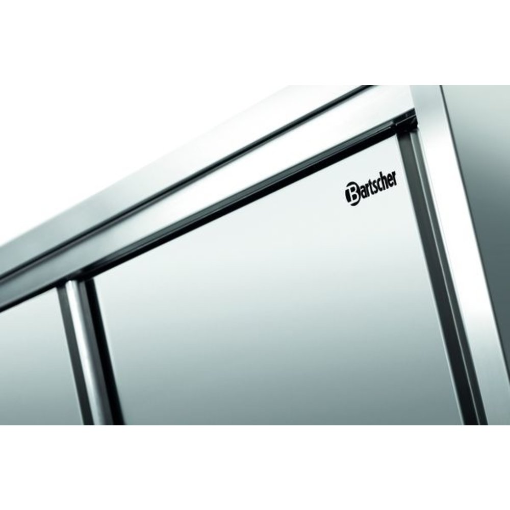 Bartscher Servieskast Rvs 2 Schuifdeuren | 3 Tussenschappen Verstelbaar | 1200x600x2000(h)mm