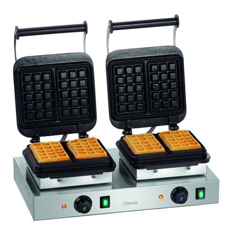 Bartscher Wafelijzer | 2bw160-101 | Dubbel | 4.4kw | Wafelgrootte 160x100x32(h)mm | 600x470x250(h)mm