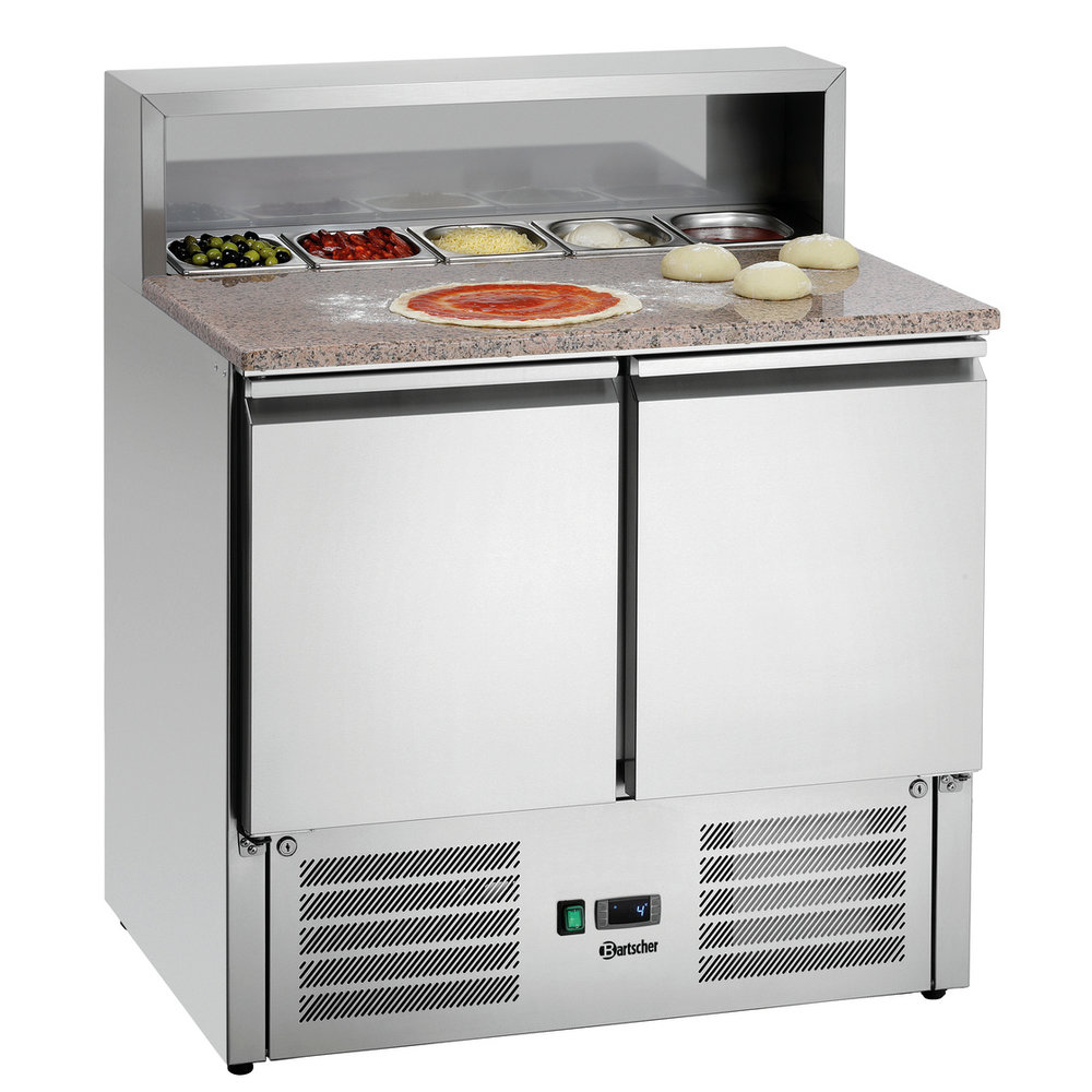 Bartscher Pizzawerkbank | 260l | 2 Deuren (1/1 Gn) | Boven 5x 1/6 GN | 0°c/+10°c | Geforceerd | 0.2kw | 900x700x1175(h)mm