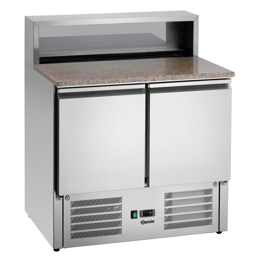 Bartscher Pizzawerkbank | 260l | 2 Deuren (1/1 Gn) | Boven 5x 1/6 GN | 0°c/+10°c | Geforceerd | 0.2kw | 900x700x1175(h)mm