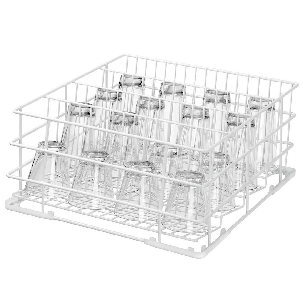 Bartscher Afwaskorf Glazen Wit | 4 Vakken | 400x400x185(h)mm