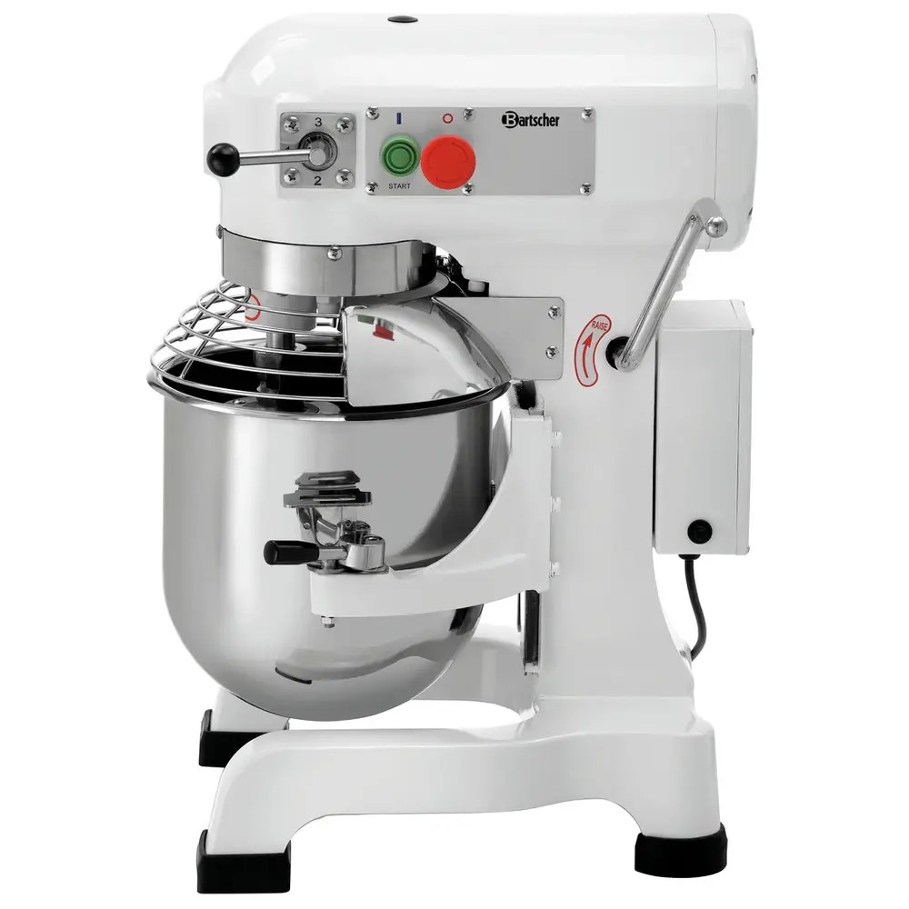 Bartscher Planeetmenger | 3kg/10l | 3 Snelheden | Vaste Kop | Verwijderbare Kom | 0.45kw (230v) | 380x440x615(h)mm