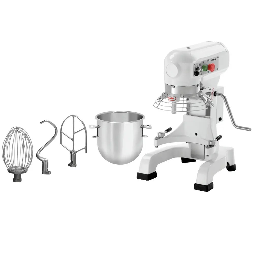 Bartscher Planeetmenger | 3kg/10l | 3 Snelheden | Vaste Kop | Verwijderbare Kom | 0.45kw (230v) | 380x440x615(h)mm