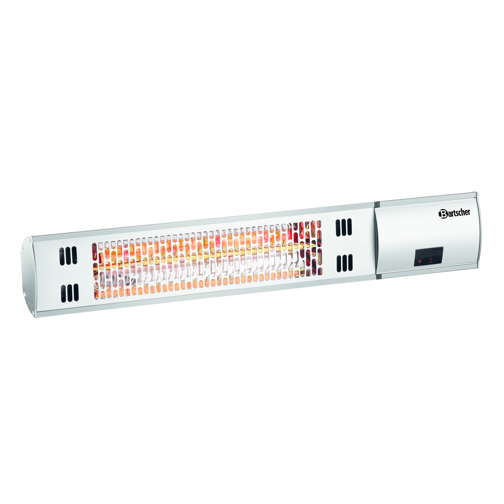 Bartscher Terras-verwarmer | Aluminium | W2000 E | 2kw | Wandmontage | 615x60x100(h)mm