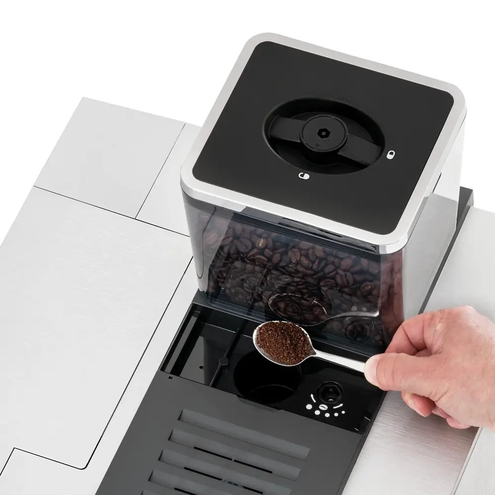 Bartscher Volautomatisch Koffiezetapparaat | Kv1 Deluxe | 100 Kopjes/dag | 1 Hopper (bonen) | Waterreservoir (6l) / Wateraansluiting | 3.1kw (230v) | Touchscreen + Usb | 370x535x625(h)mm