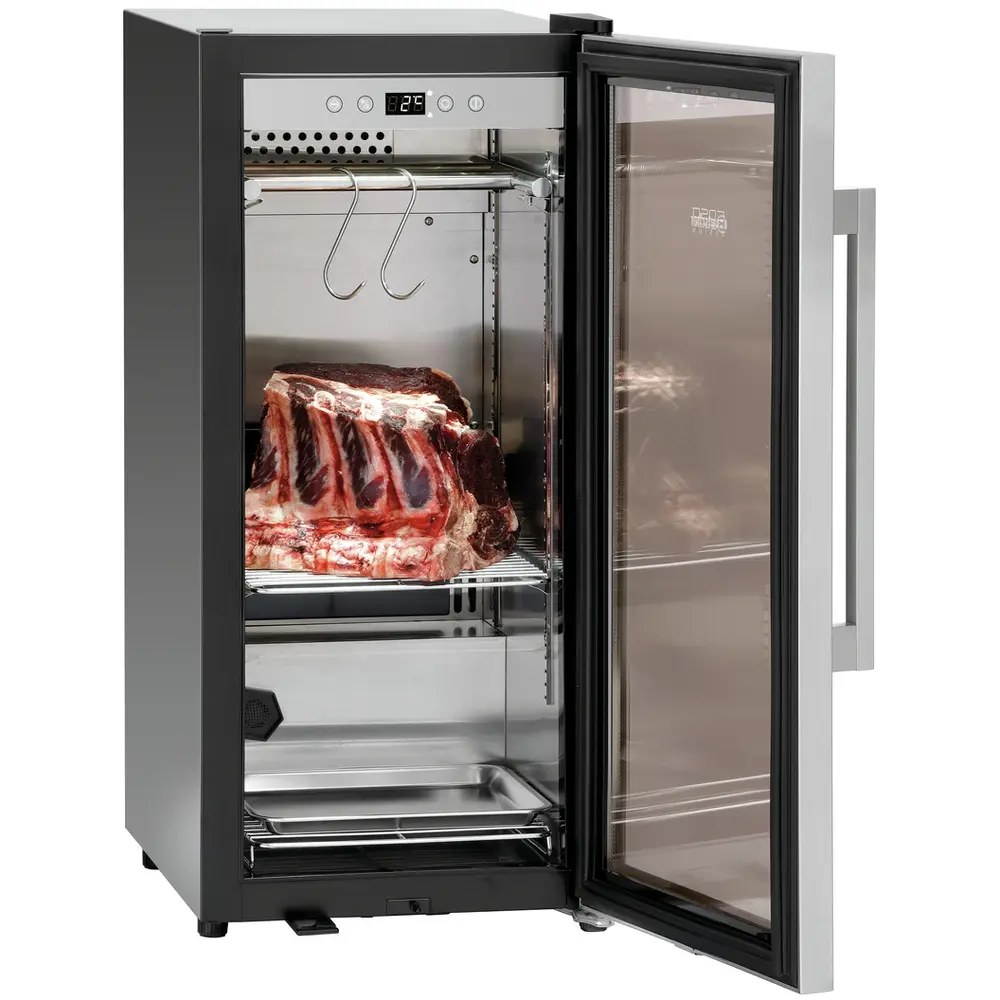 Bartscher Dry Aging Kast | 63l | Zwart | +2°c/+14°c | Geforceerd | Vochtigheid Instelbaar | 395x605x880(h)mm