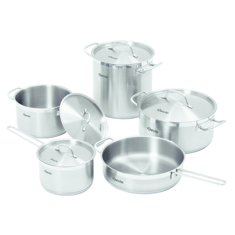 Bartscher Pannenset Met Deksel T4p1 | 2/2,7/5,1/6,1/2,8 Liter | 585x340x245(h)mm