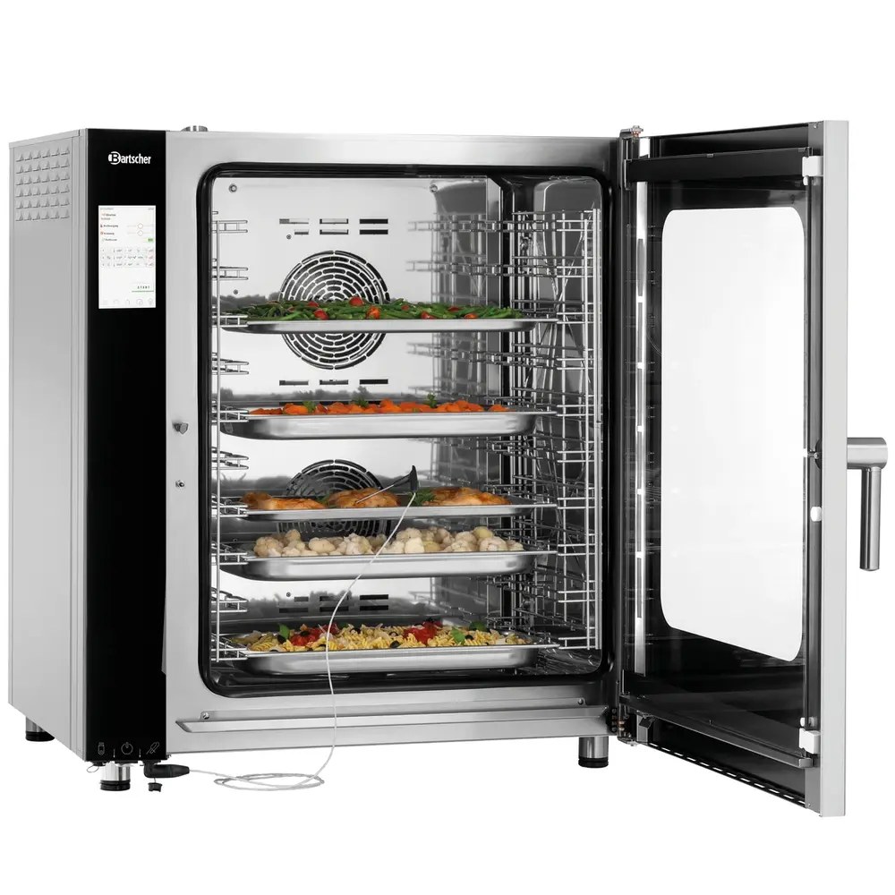 Bartscher Combisteamer | Silversteam2 | Elektrisch | 10 Niveaus (1/1 Gn) | 50°c/300°c | 12.6kw (400v) | Zelfreiniging | Touchscreen | 905x840x1055(h)mm