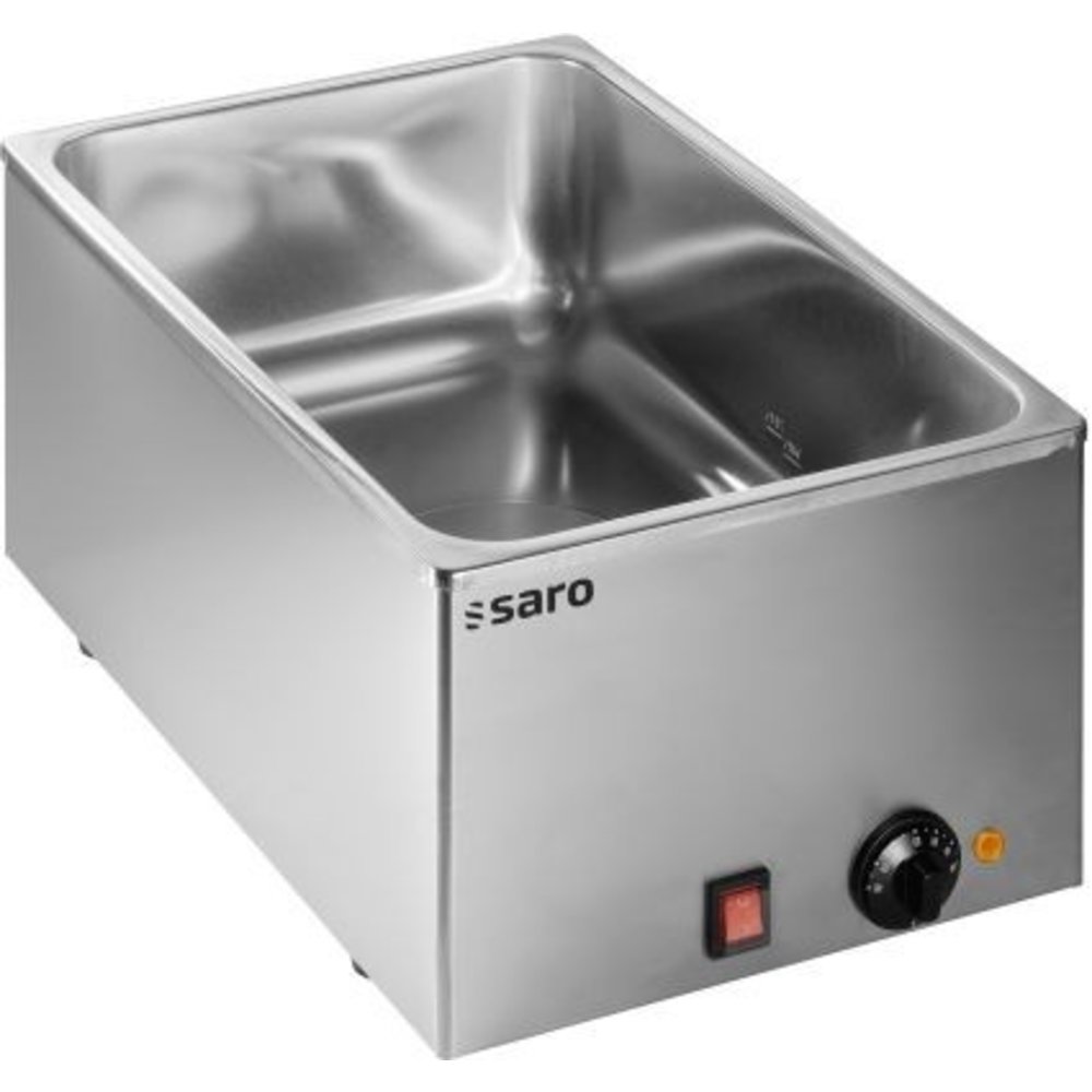 Saro Bain Marie | Elektrisch | MB 210 | 1/1 - 1/2 - 1/3 GN | 1kw | Met Regelbare Thermostaat | 345x545x290(h)mm