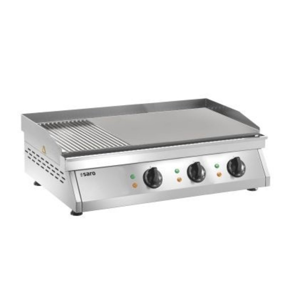 Saro Bakplaat/grillplaat | Elektrisch | Geribd/glad | 9kw | 845x500x245(h)mm
