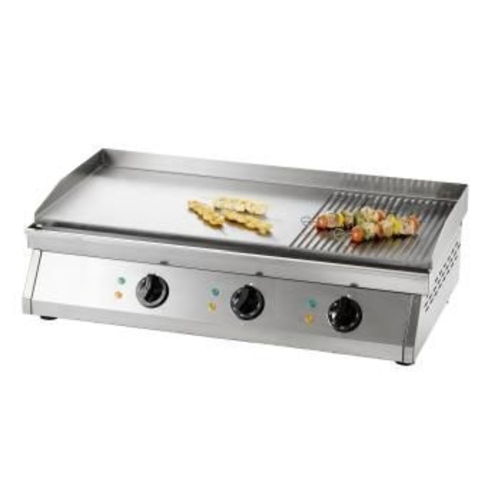 Saro Bakplaat/grillplaat | Elektrisch | Geribd/glad | 9kw | 845x500x245(h)mm