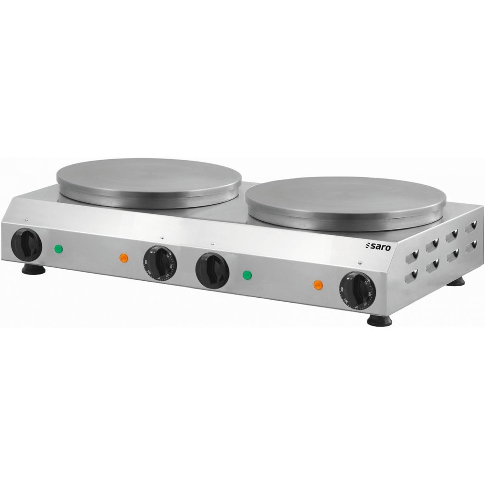 Saro Crepe Bakplaat Pierre | 4.8kw | 2 Gietijzeren Platen | 760x430x170(h)mm