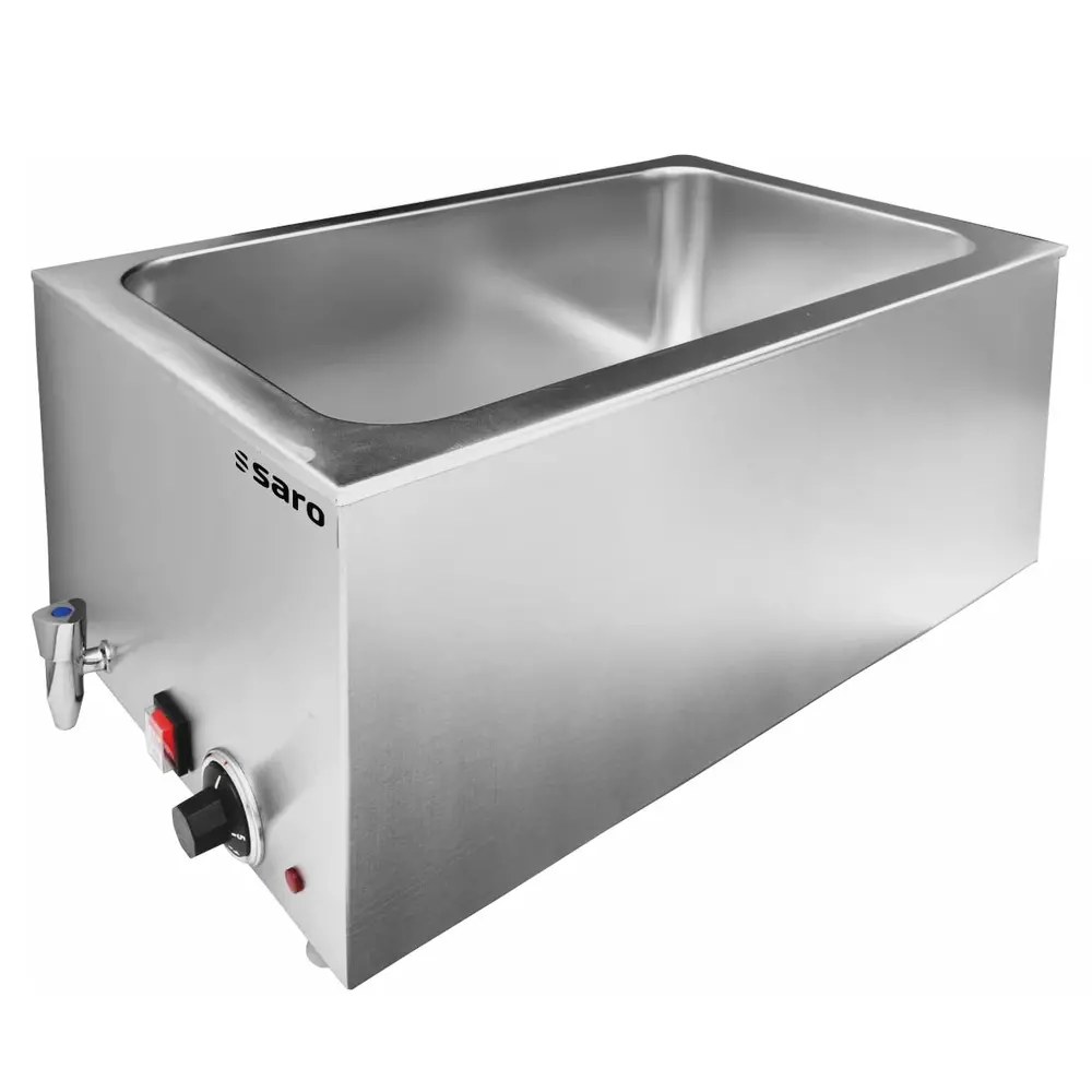 Saro Bain-marie | Elektrisch | 1/1 GN | 0°c/93°c | 1.2kw (230v) | Aftapkraan | 338x600x243(h)mm