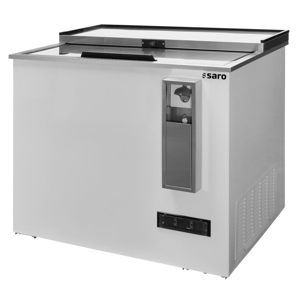 Saro Koelkist Met Werkblad | Wit | 345l | Flesopener + Opvangbak | +2°c/+8°c | Geventileerd | 2 Schuifdeksels (dicht) | Wielen (geremd) | 935x687x888(h)mm