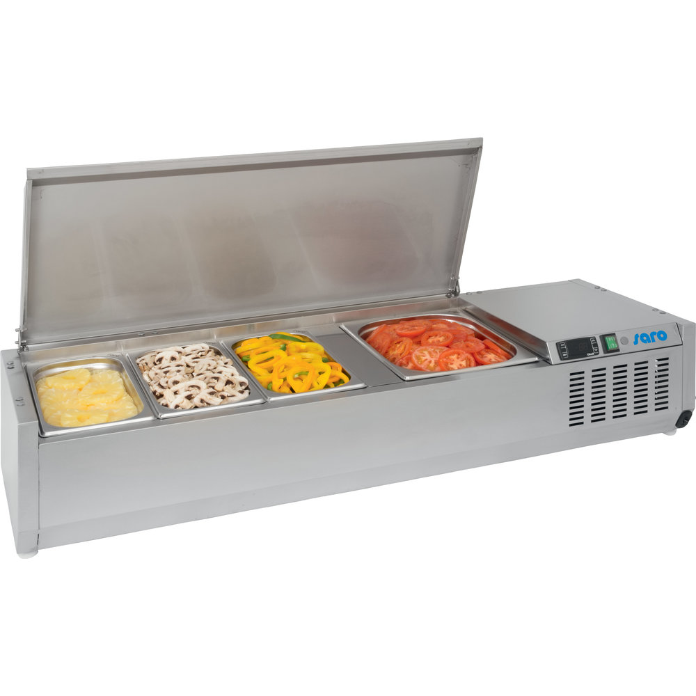 Saro Opzetkoelvitrine | 8x 1/3 GN | +2 / +8 °c | 1800x395x280(h)mm