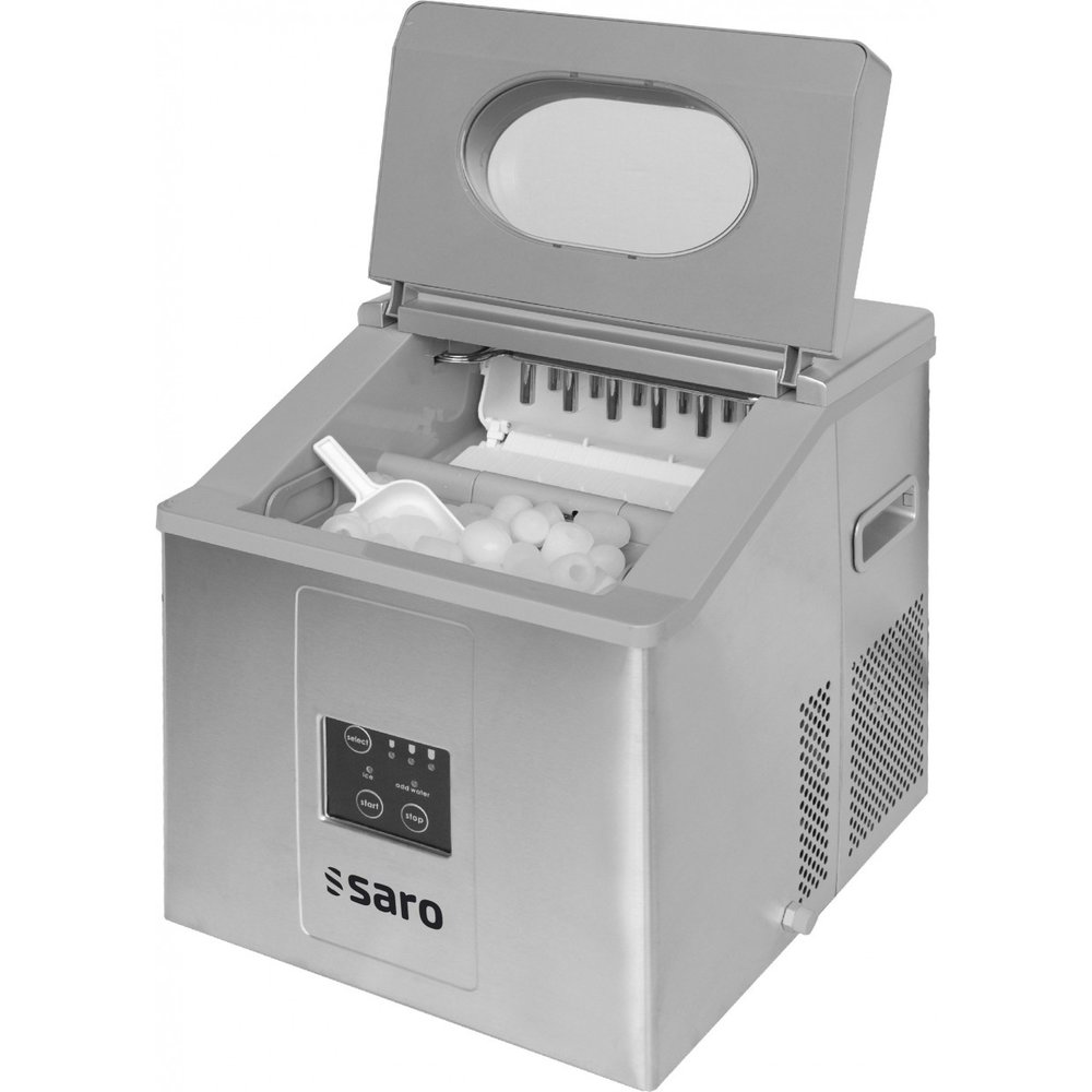 Saro Ijsblokjesmachine | Holle Blokjes (div. Formaten) | 15kg/24h | Bunker 1.2kg | Luchtgekoeld | 356x398x430(h)mm