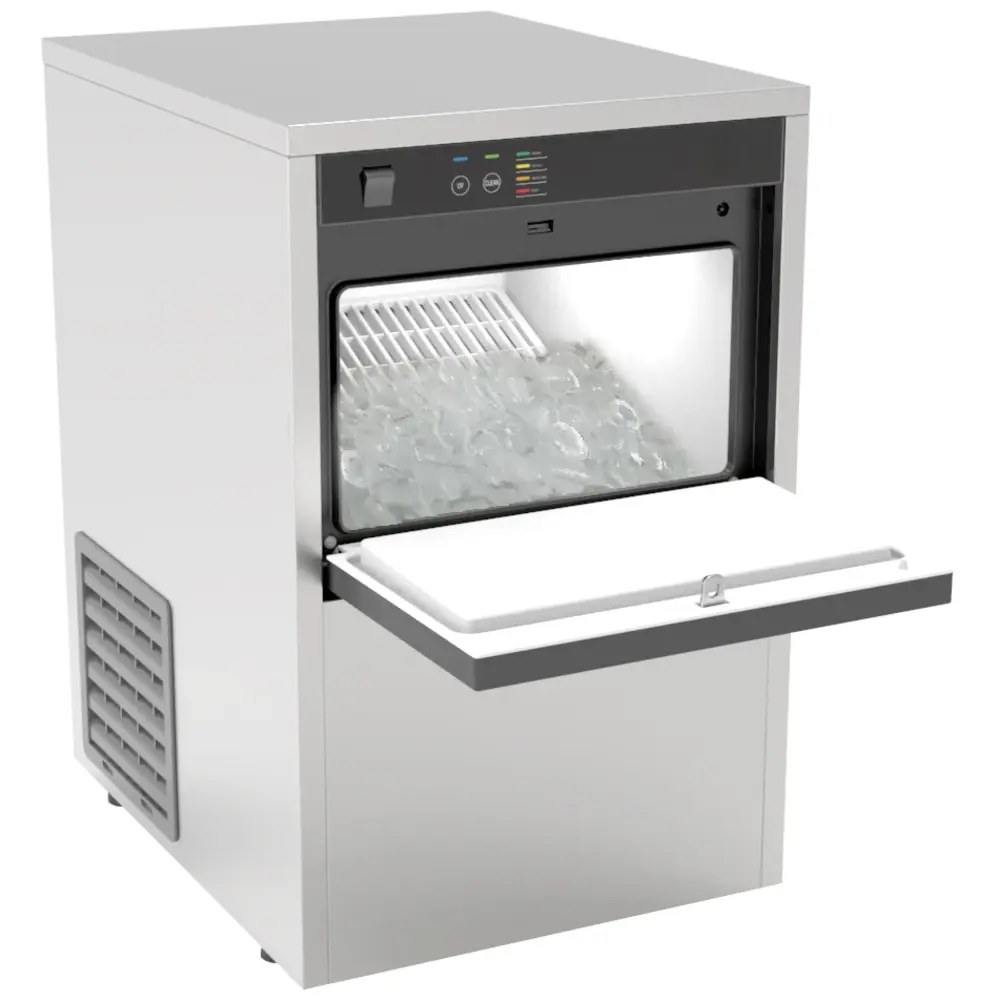 Saro Ijsblokjesmachine | Holle Blokjes | 20kg/24u | Bunker 3.5kg | Luchtgekoeld | 380x477x590(h)mm