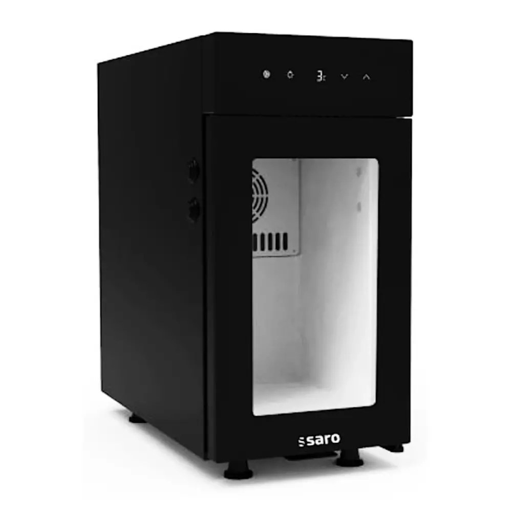 Saro Melkkoeler | Paros | 8.5l | Zwart | 0°c/+4°c | Statisch + Ventilator | 220x450x455(h)mm