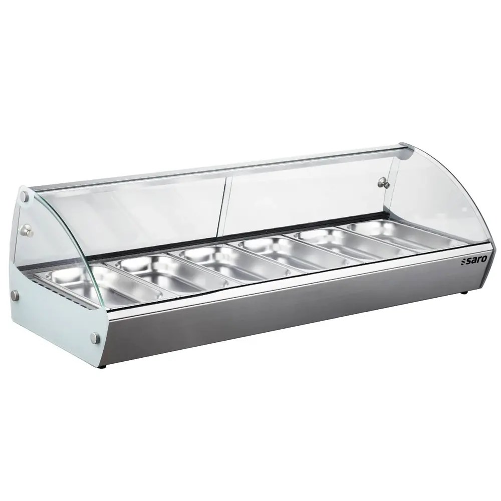 Saro Warmhoudvitrine | Rvs | Marie 6 68l | 230v | 6x 1/3 GN | 1127x420x336(h)mm