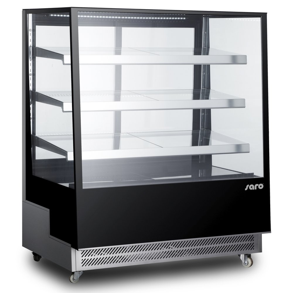 Saro Gebaksvitrine | 650l | Zwart/grijs | +2°c/+8°c | 4 Schappen | 1200x805x1445(h)mm