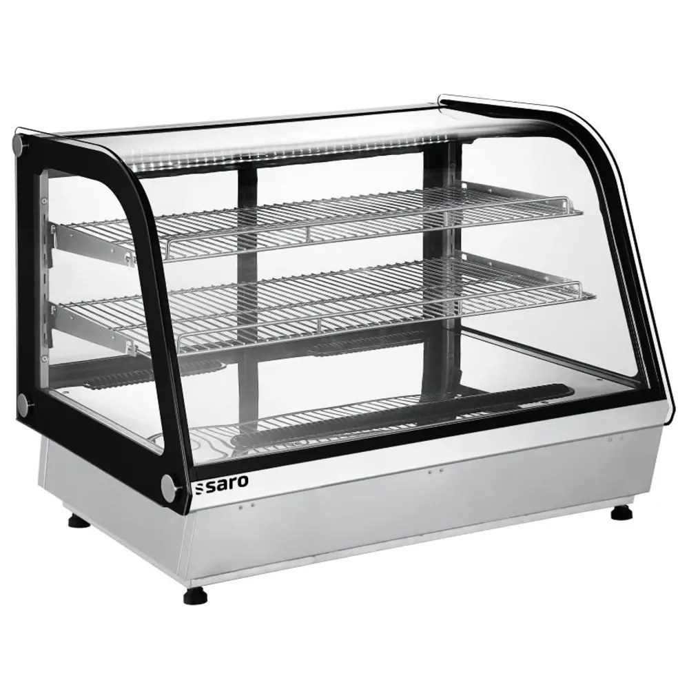 Saro Drop-in Koelvitrine | Irene | 146l | Rvs/zwart | 0°c/+12°c | Geforceerd | 3 Niveaus | 880x575x696(h)mm