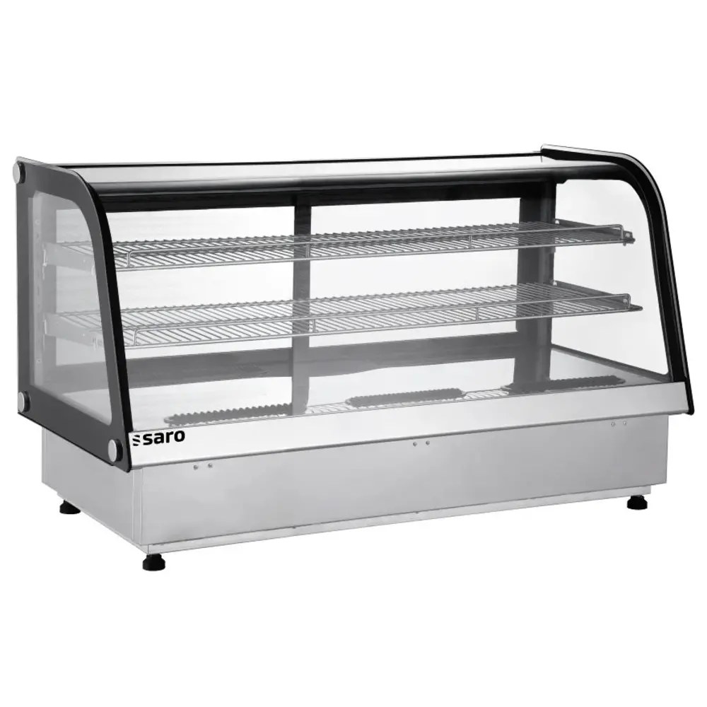 Saro Drop-in Koelvitrine | Irene | 200l | Rvs/zwart | 0°c/+12°c | Geforceerd | 3 Niveaus | 1219x568x686(h)mm