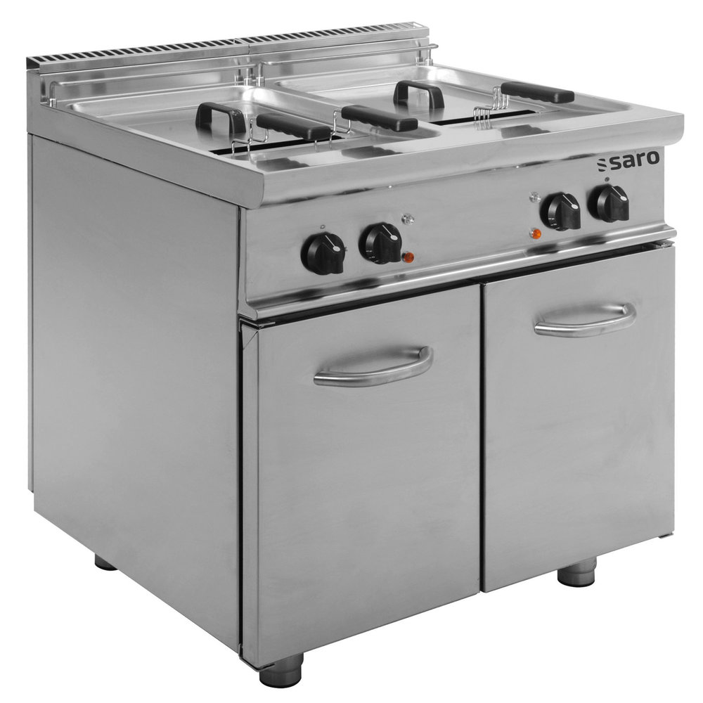 Saro Friteuse | 700er Profi | Elektrisch | 17+17l | 0°c/190°c | 33kw (400v) | Aftapkranen | 800x700x850(h)mm