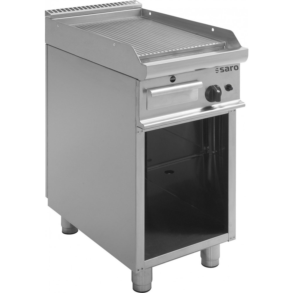 Saro Bakplaat/grillplaat | Gas | E7/ktg1bar | Geribd | 6kw | 400x700x850(h)mm