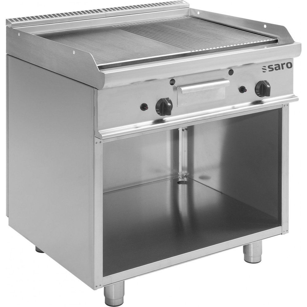 Saro Bakplaat/grillplaat | Gas | E7/ktg2bam | Glad/geribd | 12kw | 800x700x850(h)mm