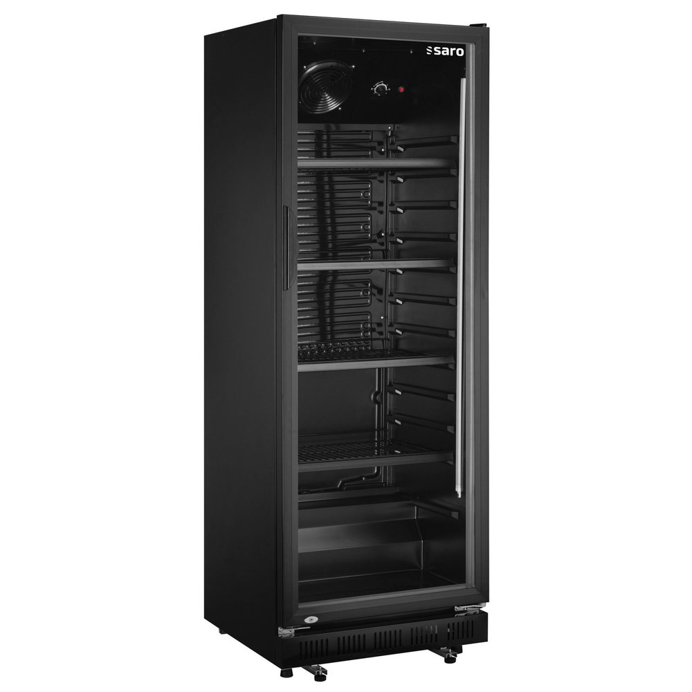 Saro Koelkast | 360l | Zwart | 0°c/+10°c | Statisch + Ventilator | Wielen | 620x635x1732(h)mm