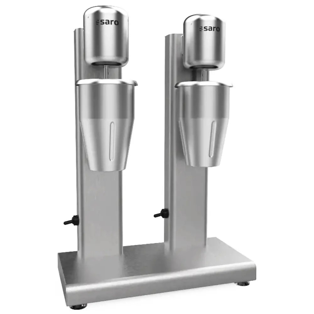 Saro Milkshaker | Sotus | Dubbel | Rvs | 2x 0.75l | 0.16kw (230v) | Incl. Rvs Mengbekers | 360x170x510(h)mm