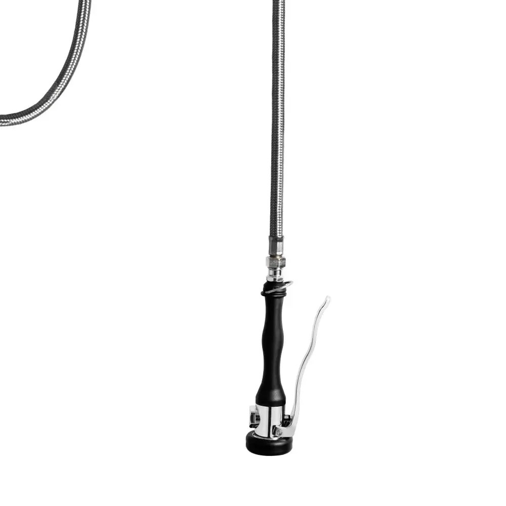 Saro Hangende Voorspoeldouche | Rosa | Handdouche (flexibele Hals) | Monokraan | Plafondveer | Slanglengte 3000mm