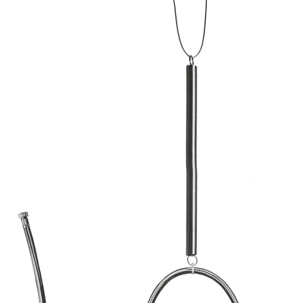 Saro Hangende Voorspoeldouche | Rosa | Handdouche (flexibele Hals) | Monokraan | Plafondveer | Slanglengte 3000mm