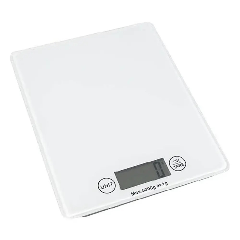 Saro Keukenweegschaal | Glas/kunststof | Max. 5kg | 1g Nauwkeurig | Draadloos | 165x206x20(h)mm