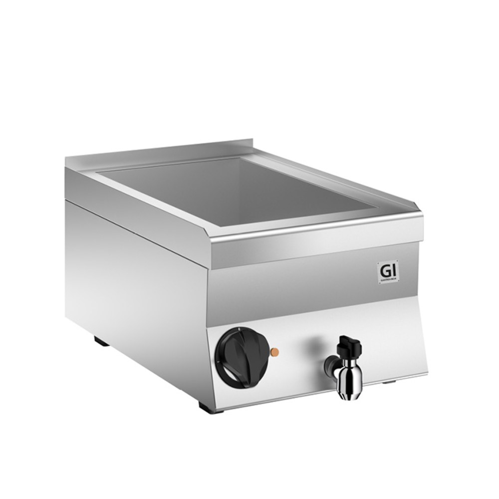 Gastro-inox 650 HP Elektrische Bain Marie 400mm | 1/1 GN | 1kw | Met Aftapkraan | 400x600x295(h)mm
