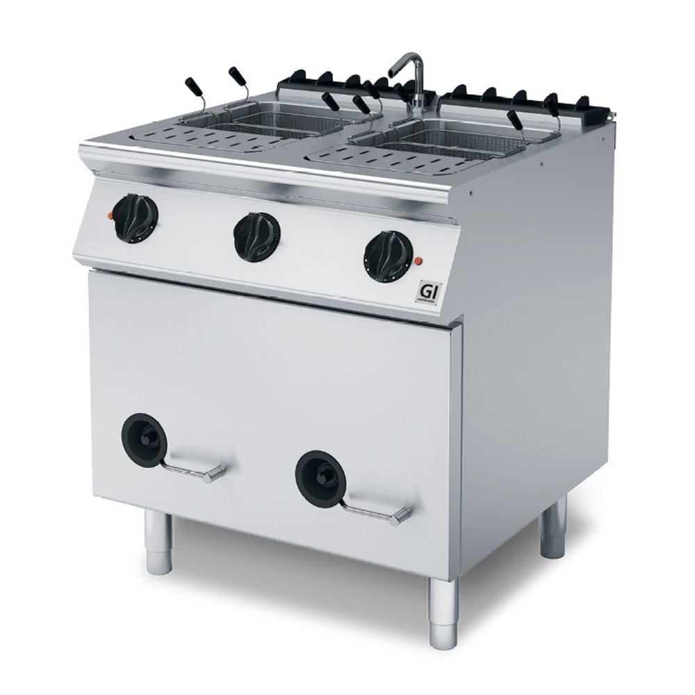 Gastro-inox 700 HP Pastakoker | Gas | 2x 28l | GN 2x 2/3 | 21kw | 800x730x870(h)mm