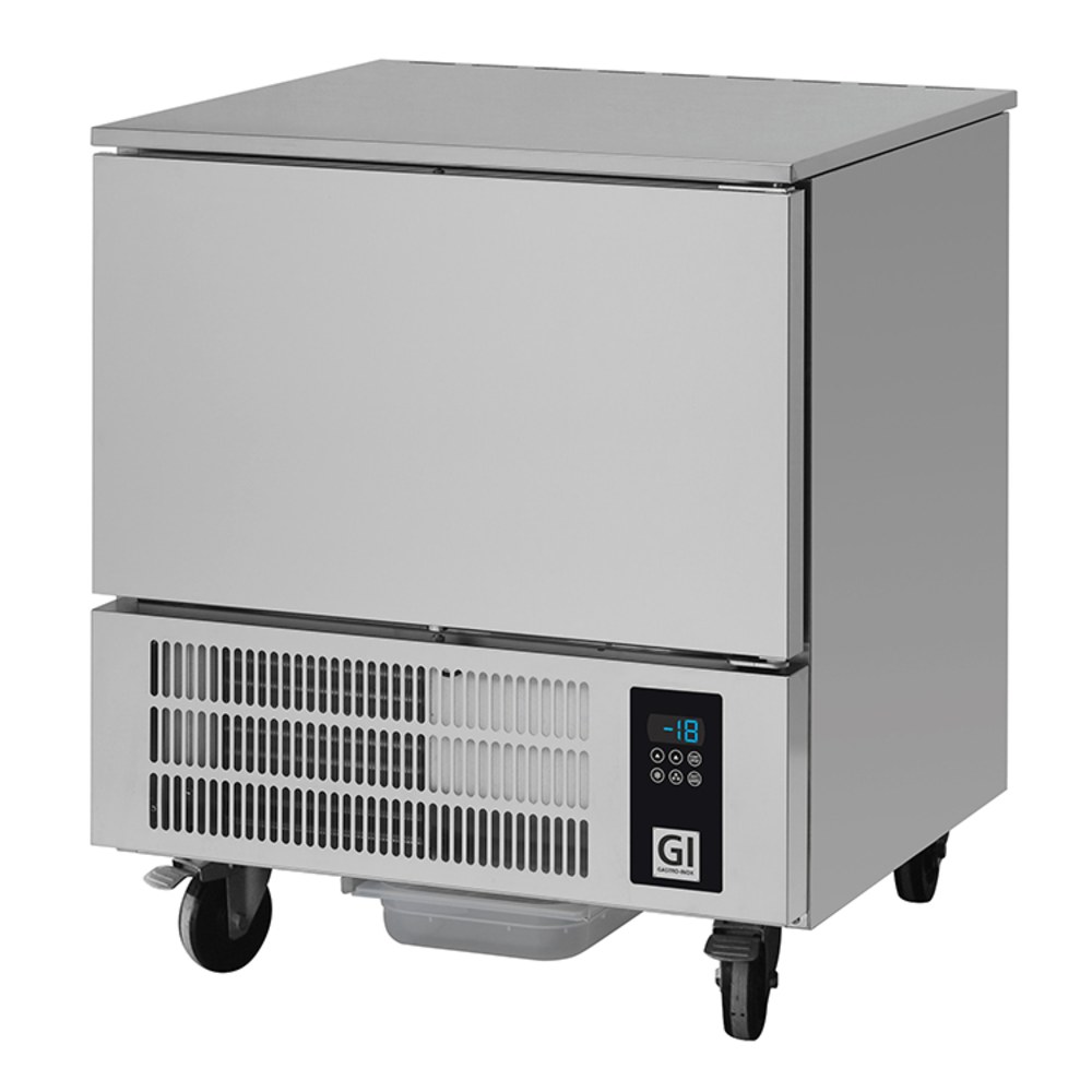 Gastro-inox Blastchiller | 5 Niveaus (en/gn) | Max. 12kg (koelen) / 8kg (vriezen) | 0.65kw (230v) | Wielen | 790x730x880(h)mm