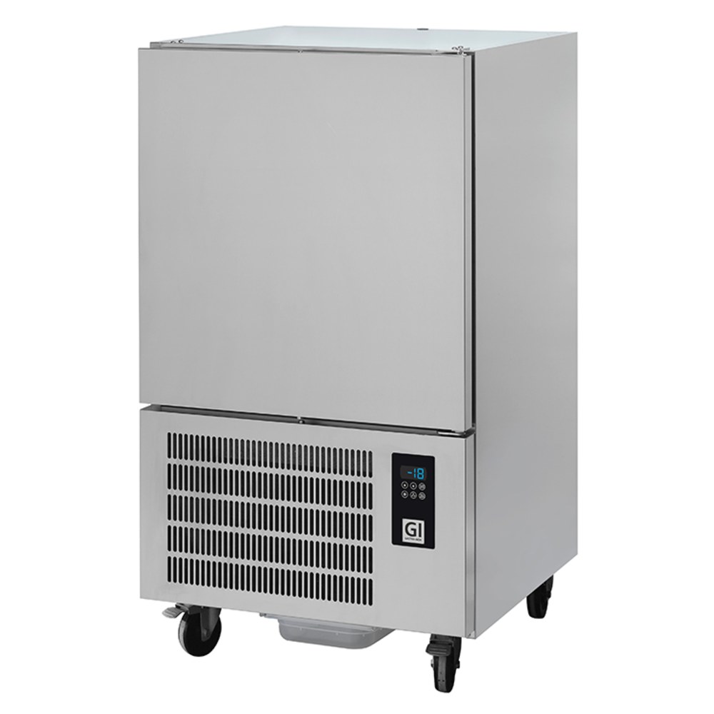 Gastro-inox Blastchiller | 10 Niveaus (en/gn) | Max. 25kg (koelen) / 15kg (vriezen) | 1.17kw (230v) | Wielen | 790x800x1430(h)mm