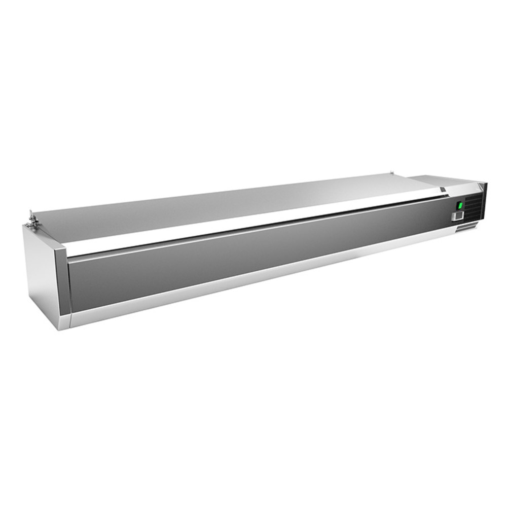 Gastro-inox Opzetkoelvintrine | 10x 1/4 GN | 2°c Tot 8°c | 2000x395x440(h)mm