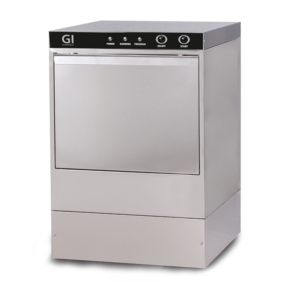 Gastro-inox Glazenwasser | Mand 400x400mm | 230v | Afvoerpomp | Zeeppomp | Naglanspomp | 470x510x710(h)mm