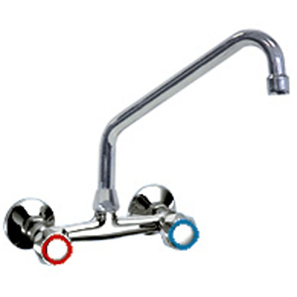Gastro-inox Gastro-inox Duobloc Hoog Muurmodel 18(ø)mm Mengkraan | Verchroomd Koper | 200mm |