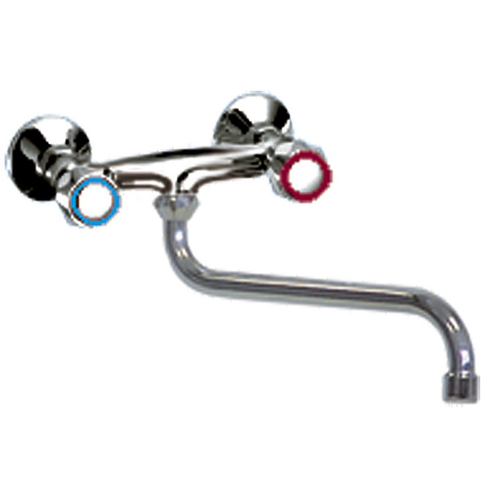 Gastro-inox Gastro-inox Duobloc Laag Muurmodel 18(ø)mm Mengkraan | Verchroomd Koper | 250mm |