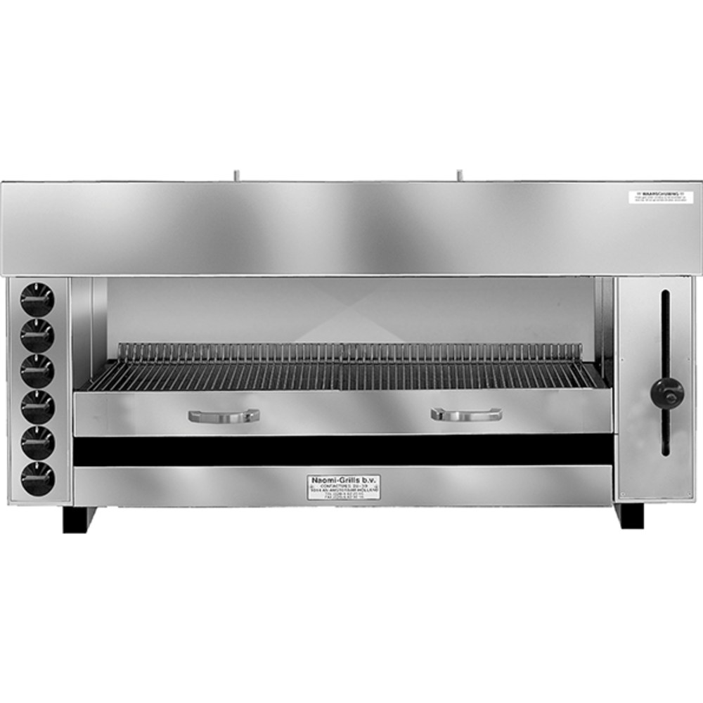 Naomi Grills Pita-oven | Waterverdampingssysteem | 16.2kw | 6 Infrarood Gasbranders | 1290x430x600(h)mm